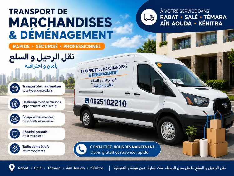 Transport & déménagement rabat – maroc - الرباط