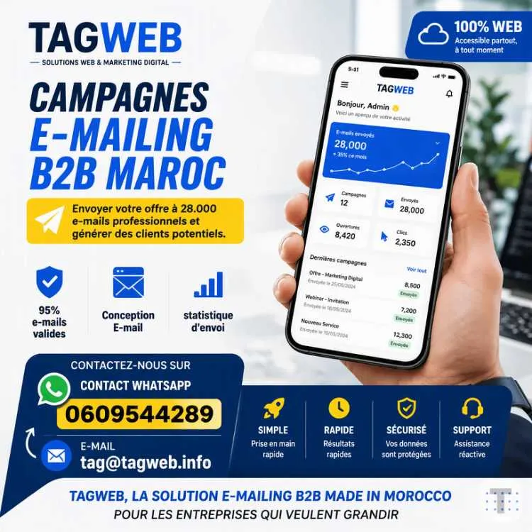 Service e-mailing b2b - الدار البيضاء