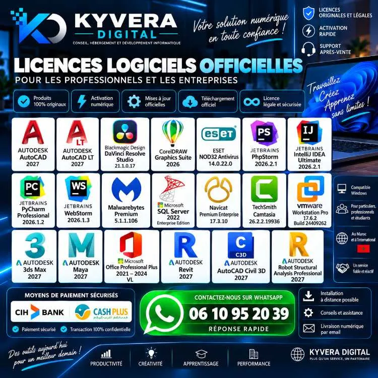 AutoCAD, Office, Windows & Logiciels Originaux - الدار البيضاء