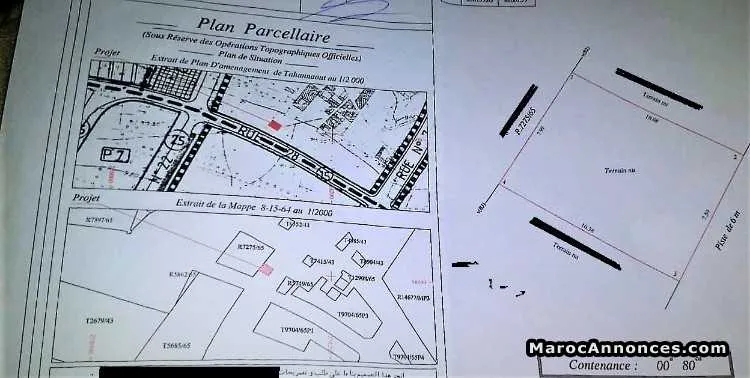 Lot d terrain  tahanaoute قطعة ارضية للبيع بتحناوت - مراكش