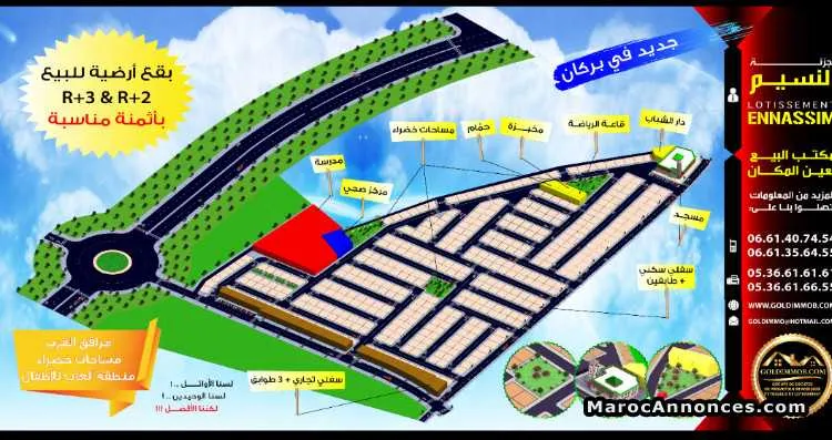 Lotisement nassim  2700dh m² - بركان
