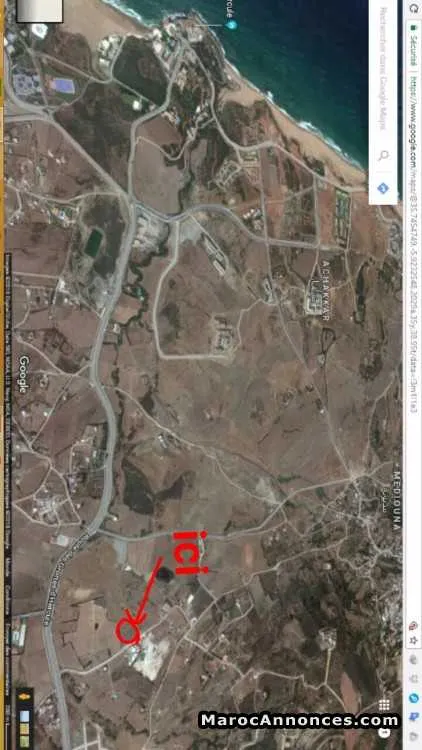 Terrain zone villa achakar - طنجة