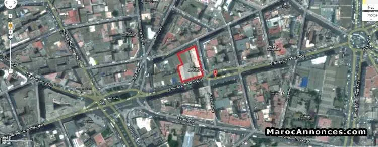 Terrain de 2152 m² en vente au centre ville - الدار البيضاء