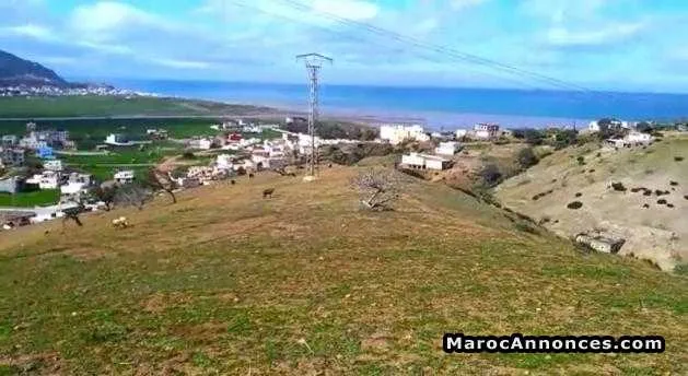 Lot de terrain avec une vue panoramique - مرتيل