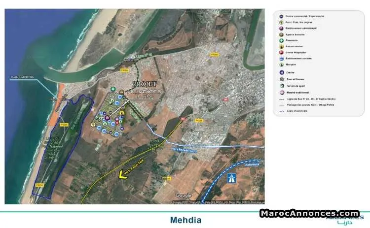 Terrain zone villa 320m² chouka - القنيطرة (2)