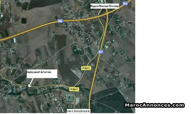 Terrain titré de 850m à bouskoura - بوسكورة