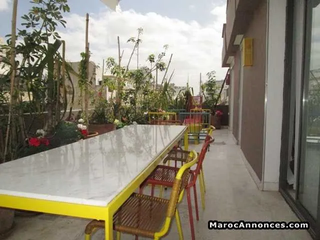 Studio 80 m²meublé à louer, racine, casa - الدار البيضاء