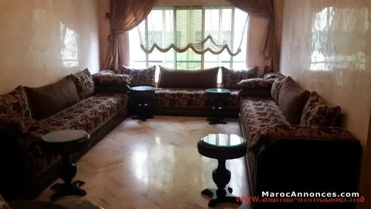 Ap1328 appartement loc meuble val fleuri 97 m 2 ch - الدار البيضاء (2)