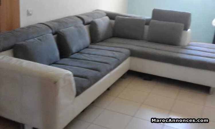 Salon en cuir /tissu de la marque xxl maison - الدار البيضاء