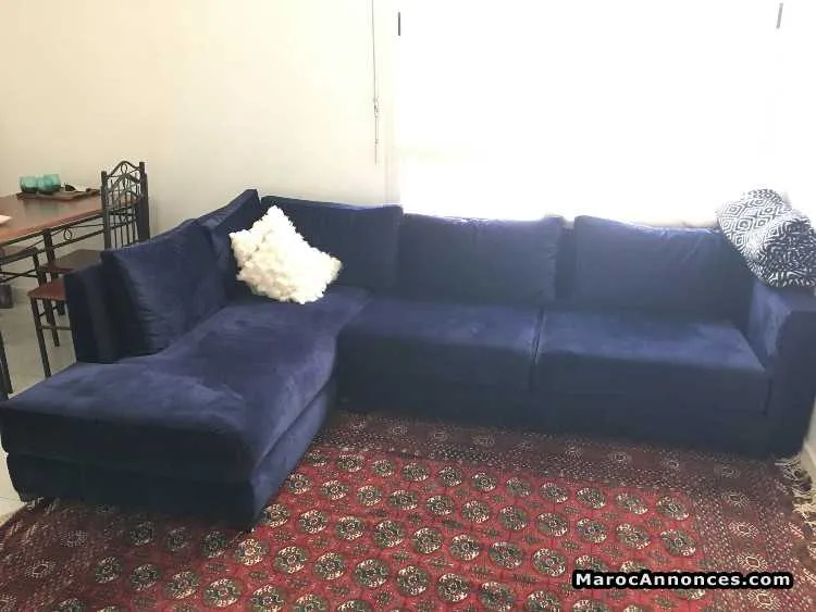 Salon canapé velours - الدار البيضاء (2)