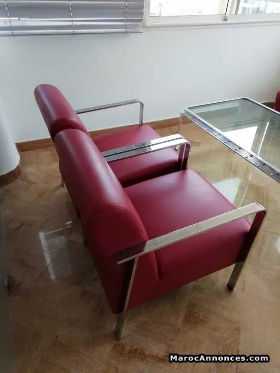 2 fauteuils rouges - الدار البيضاء (2)
