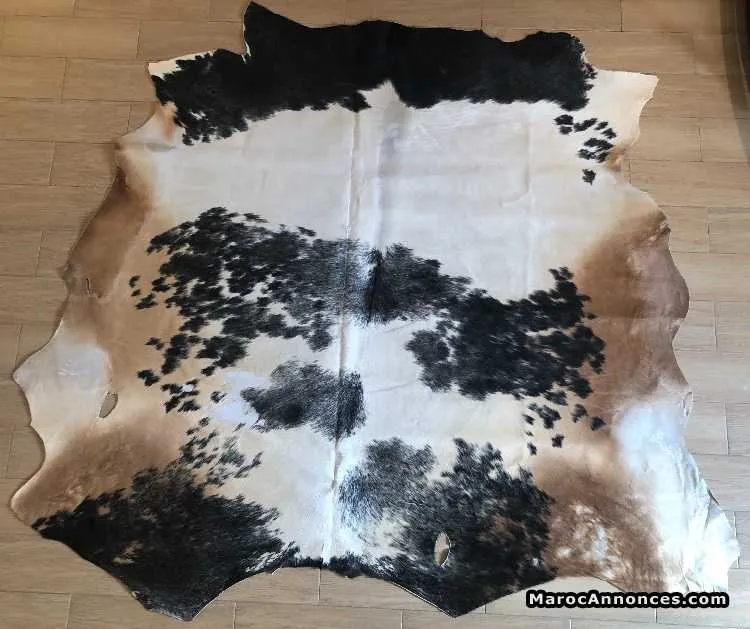 Tapis peau de vache 100% cuir naturel - Tout le Maroc