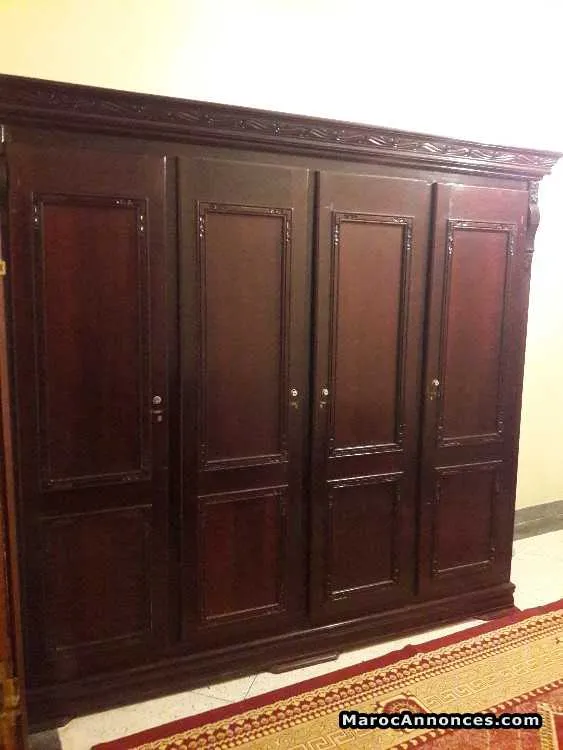Chambre à couche bois hetre 1.6m - الدار البيضاء (2)