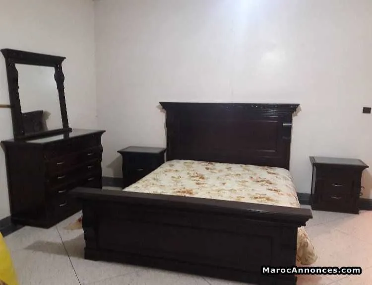 Chambre à couche bois hetre 1.6m - الدار البيضاء (3)