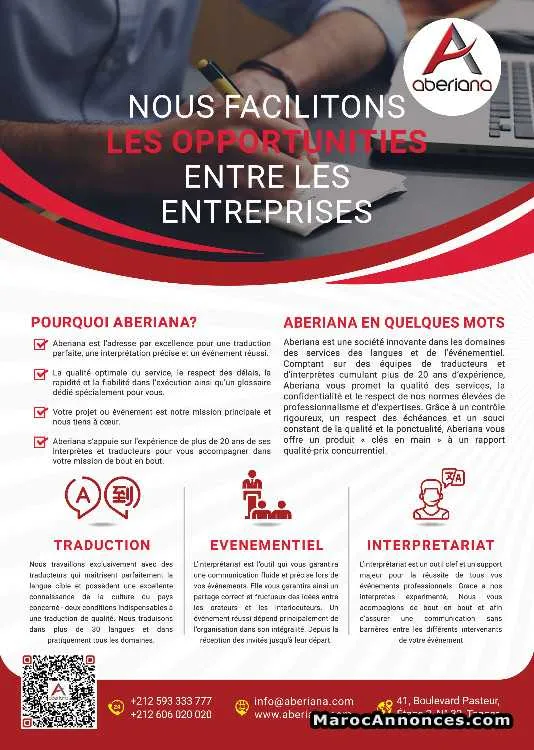 Traduction, interprétariat et événementiel - طنجة