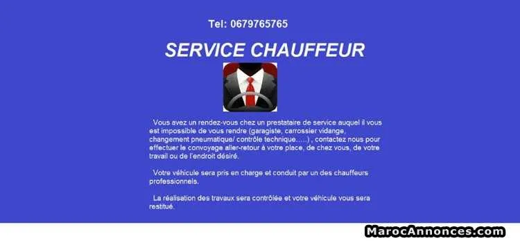 Service chauffeur - الدار البيضاء