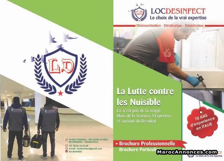 Lutte contre les nuisibles/locdesinfect - الدار البيضاء