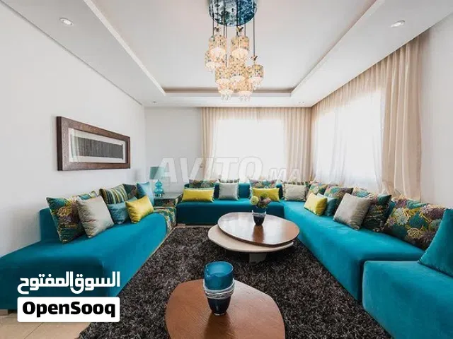 شقة للايجار اليومي في مراكش الحمراء جيليز مفروشة بالكامل تحتوي على صالون مغربي و مسبح و انترنت ومكيف - مراكش