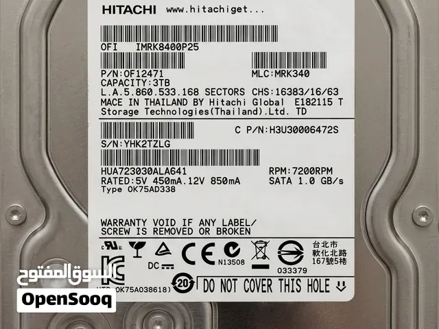 Disque Dur Interne Hitachi 3TB SATA 3.5" (7200 RPM) - سلا