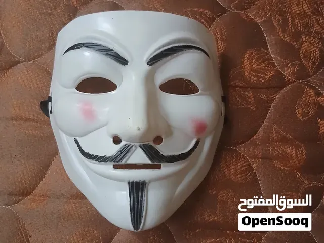للبيع قناع أنونيموس ( Anonymous) الشهير باللون الأبيض، ممتاز للحفلات التنكرية، التصوير، - وجدة