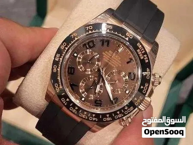 Rolex Daytona Men’s — Gold with Rubber Strap رولكس دايتونا رجالي — ذهب مع سوار رابر - أكادير
