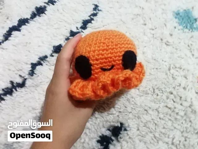 Crochet peluche poulpe orange a 20dhs fais par main - الرباط