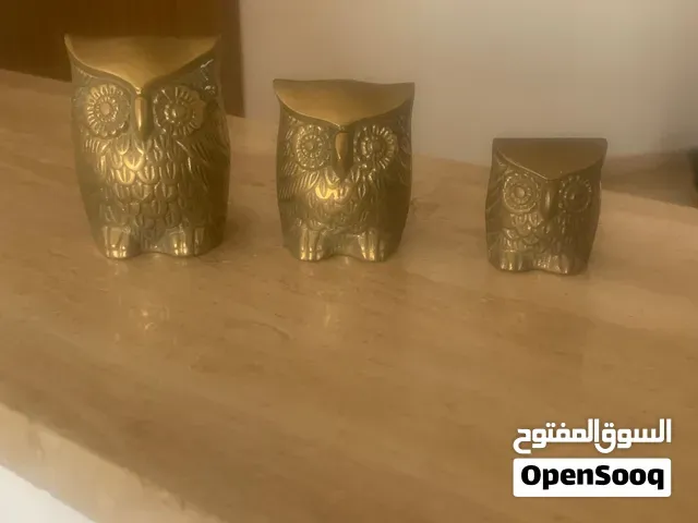 3 بومة للديكور من النحاس الأصفر الأصلي – ثقيلة وفخمة - الدار البيضاء