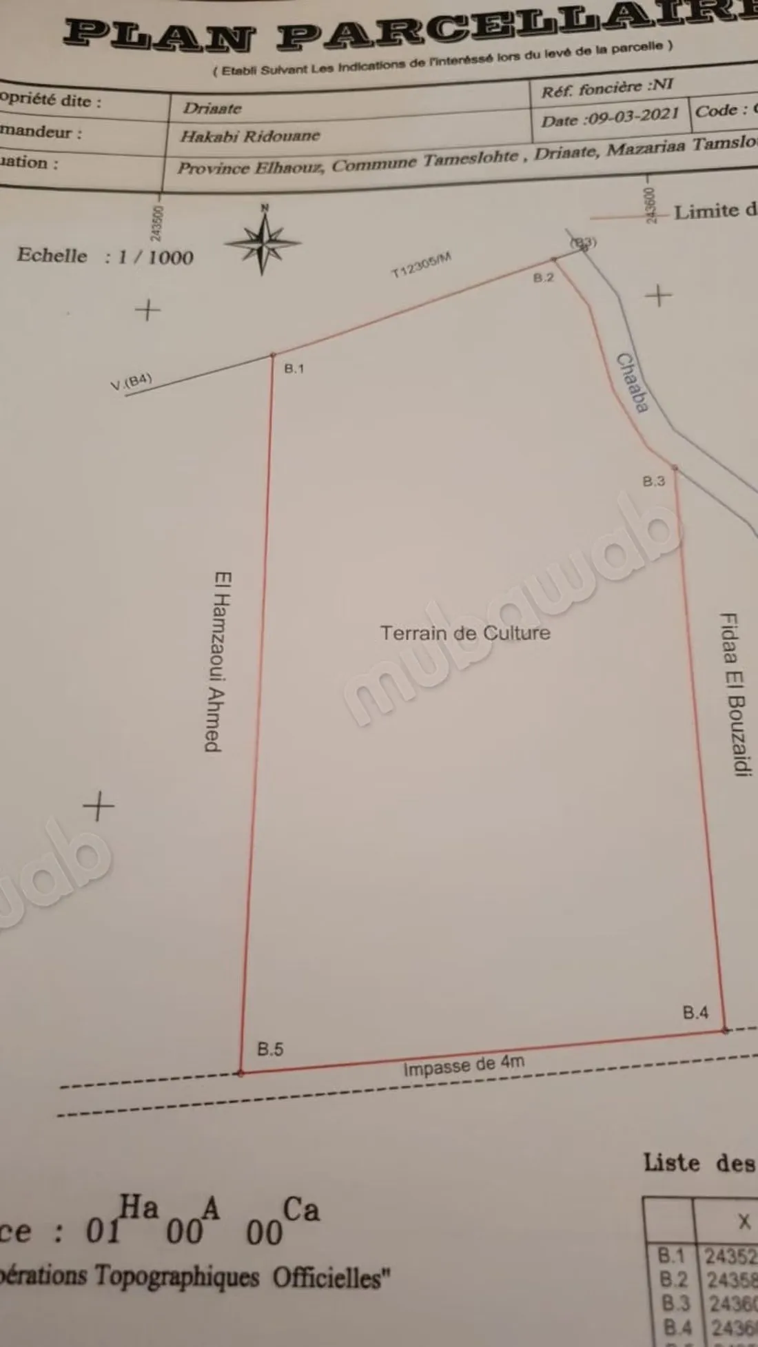 Terrain en vente à Route Amizmiz. Surface de 10000 m² - مراكش (2)