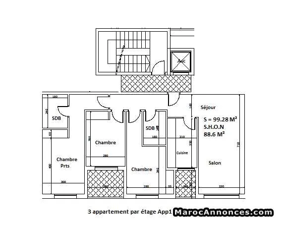 Appartement de 89 m²à vendre victoria city - الدار البيضاء