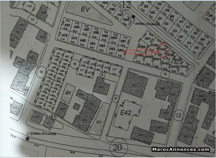Terrain de 130 m2 route ain chkaf - فاس (2)