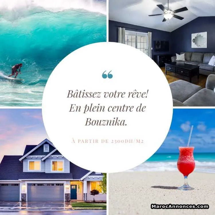 Lots terrain des villas à partir 2300dh/m² - بوزنيقة