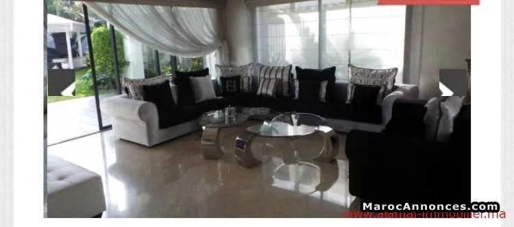 Vl409 villa a louer meuble a bouskoura sup 700 m 4 - الدار البيضاء