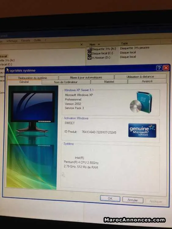 Pc bureau dell avec son table - الدار البيضاء (3)