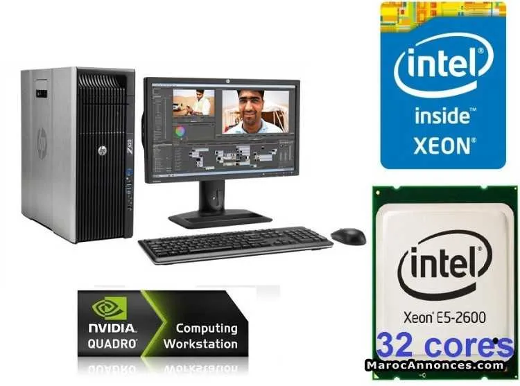 Hp z620 workstation biproc e5-2670 32cores - الرباط