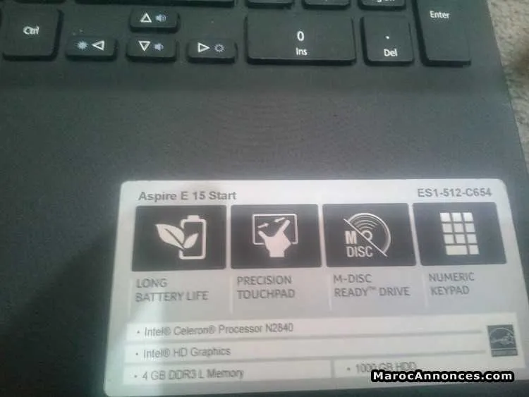 Acer: hard disc 1000 gb+ram 4 gb+battery 6 hours - مراكش (3)