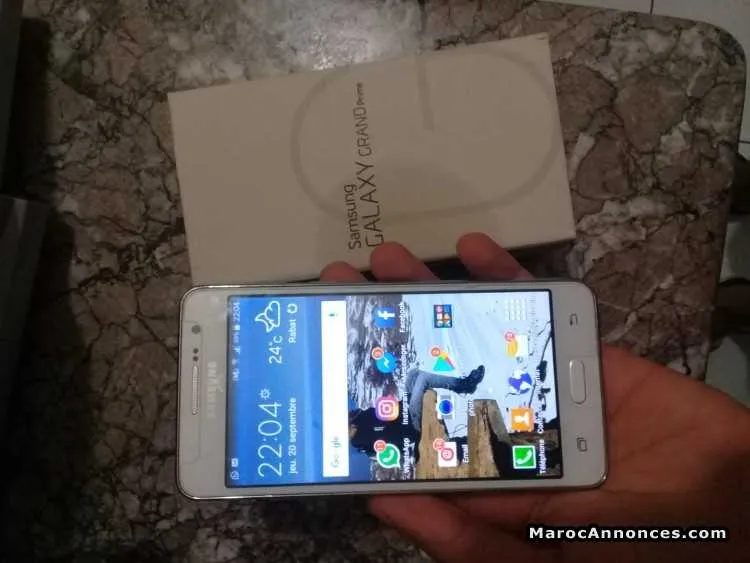Samsung galaxy grand prime blanc (comme neuf) - سلا