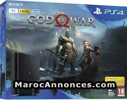 Ps4 slim 1000gb flashé avec 10 jeux offerts - الدار البيضاء