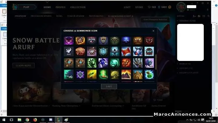 League of legends account 77skins - القنيطرة (2)