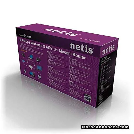 Netis - 300mbps wireless n adsl2+ modem router - فاس (3)
