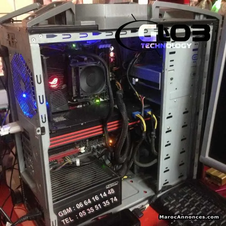 Serveur gamer + carte graphique  + Écran sharp 32" - مكناس (2)