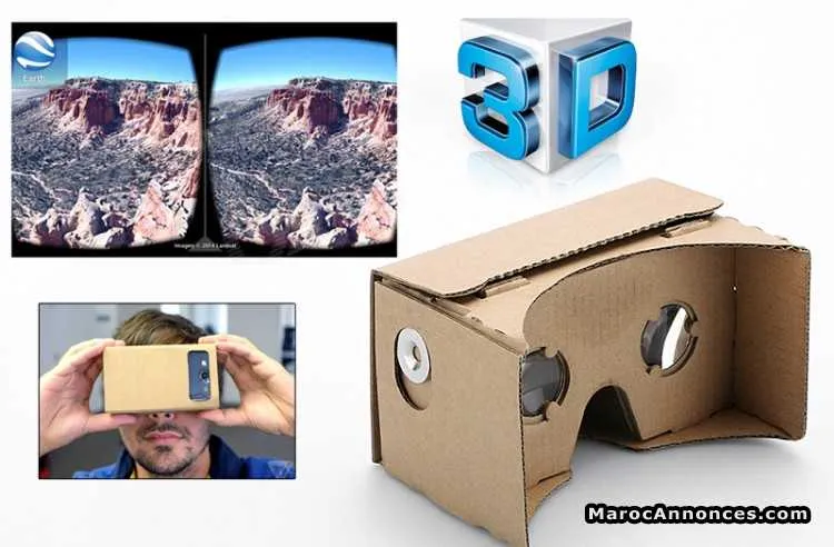 Kit complet google cardboard 3d en gros - الرباط