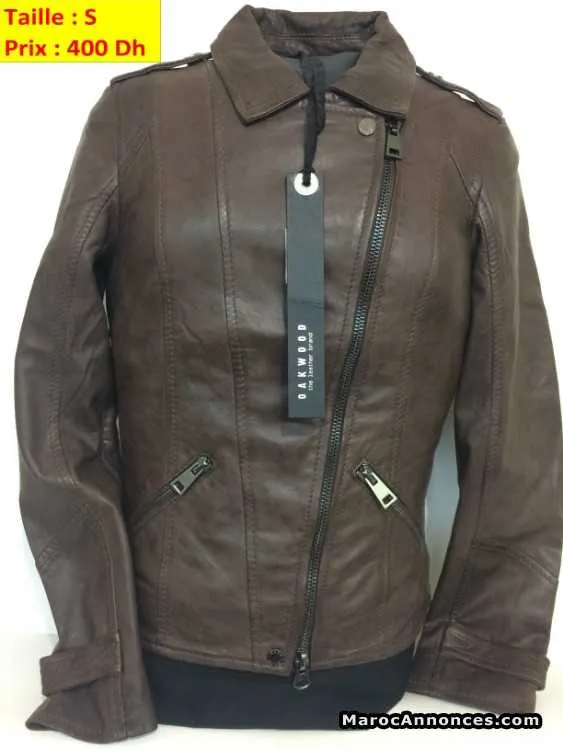 Jacket cuir femme taille s - الدار البيضاء (2)