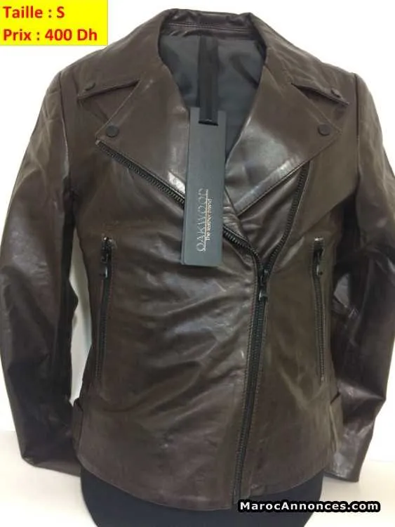 Jacket cuir femme taille s - الدار البيضاء