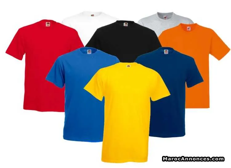 Vente de t-shirt vierge imprimable en sérigraphie - الدار البيضاء