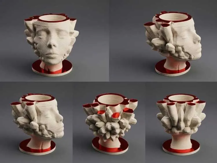OrÉa raag - vase visage sculptural - الدار البيضاء