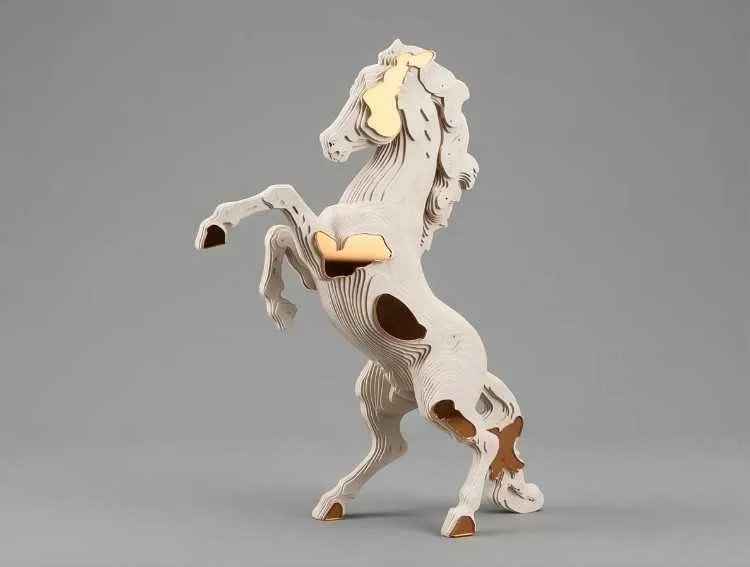 Élan raag - cheval cabré sculpture 45 cm - الدار البيضاء (2)