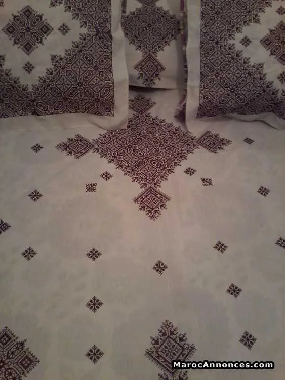 Drap à broderie de fes - الدار البيضاء (2)