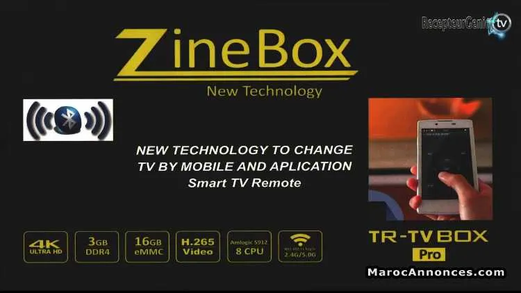 Recepteure  zinebox new technologie 4 k ultra hd - الدار البيضاء