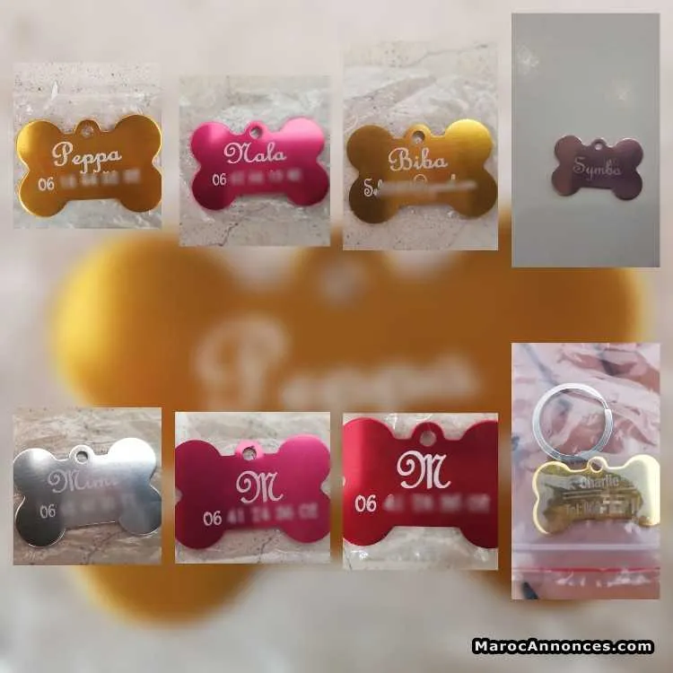 Pendentifs personnalisés pour chiens et chats - مراكش