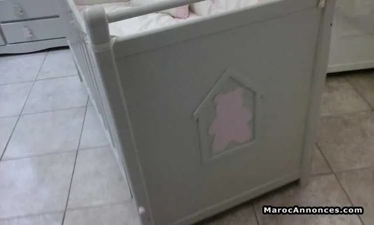 Lit en bois pour bebe de 3 mois a 4 ans - الدار البيضاء (2)